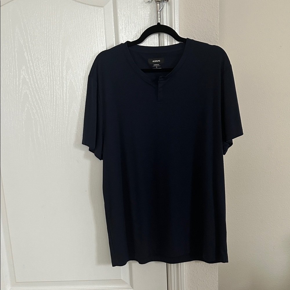 Alfani Men's Deep Blue Short Sleeve Tee